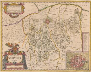 Territorium Norimbergense. [Karte] Nurenberg [Nebenkarte], in: Novus atlas absolutissimus, Bd. 2, S. 235.