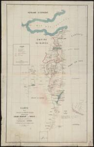 Carte d'un tracé d'un chemin de fer proposé par Oran, Sebdou, le Touat