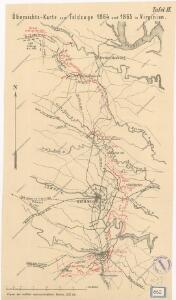 Übersichts-Karte zum Feldzuge 1864 und 1865 in Virginien