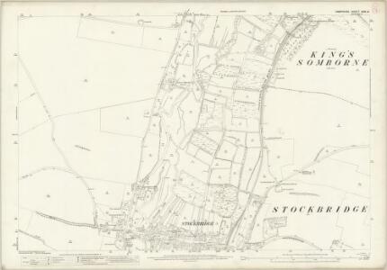 Hampshire and Isle of Wight XXXI.16 (includes: Houghton; Leckford; Longstock; Stockbridge) - 25 Inch Map