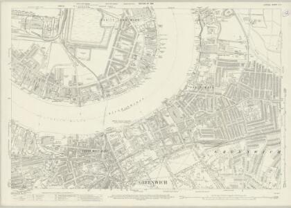 London (1915- Numbered sheets) X.1 (includes: Borough Of Greenwich; Poplar Borough) - 25 Inch Map