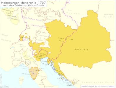 Habsburger Monarchie 1797 nach dem Frieden von Campo Formio