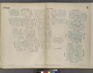 Plate 3: Map bounded by Liberty Street, Nassau Street, Broad Street, Exchange Place, Broadway, Rector Street, West Street