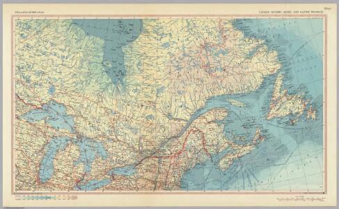 Canada - Ontario, Quebec, and Maritime Provinces.  Pergamon World Atlas.