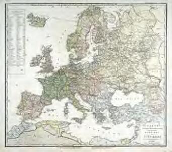 Carte politique hydrographique [et] routiere de l'Europe