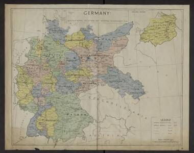 Germany : International frontiers 1937 : internal boundaries 1944