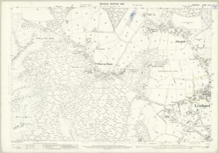 Hampshire and Isle of Wight LXXII.1 (includes: Lyndhurst; Minstead) - 25 Inch Map