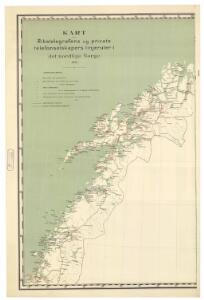 Spesielle kart 89-2: Rikstelegrafens og private telefonselskapers linjeruter i det nordlige Norge