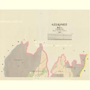 Czegkowitz - c0824-1-001 - Kaiserpflichtexemplar der Landkarten des stabilen Katasters