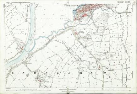 Gloucestershire XII.13 (includes: Bushley; Forthampton; Tewkesbury; Walton Cardiff) - 25 Inch Map