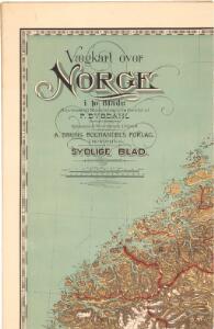 Norgesavdelingen 227- Vægkart over Norge - sydlige blad