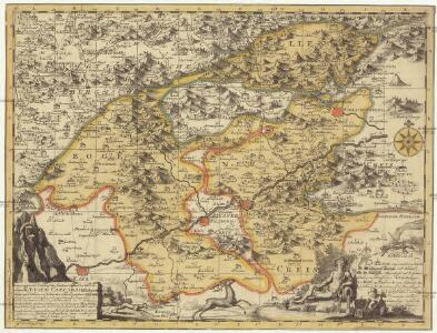 Geographischer Entwurff der Stadt und Gegend des Welt berühmten Kaeyser Carlsbades in Königreich Böhmen, vorstellent den Ellenbognischen Creiß