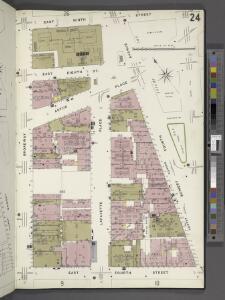 Manhattan, V. 3, Plate No. 24 [Map bounded by E. 9th St., 4th Ave., E. 4th Ave., Broadway]
