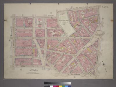 Plate 8, Part of Section 1: [Bounded by Franklin Street, Bayard Street, Bowery, Chatham Square, New Bowery, Madison Street, New Chambers Street, William Street, Duane Street, Reade Street and Broadway.]