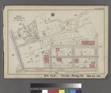 Plate 183: Bounded by Nicholas Place, Prescott Avenue, Emerson Place, W. 207th Street, Broadway and Dyckman Street.