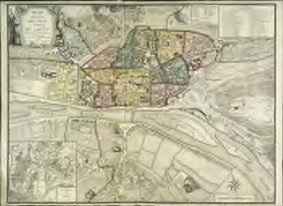 Plan routier de la ville et faubourg de Rouen