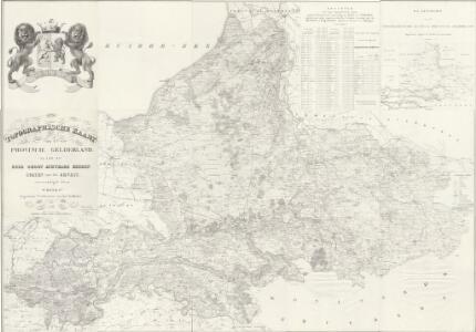 Topographische kaart van de provincie Gelderland