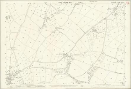 Cornwall XLIX.2 (includes: Newlyn; St Enoder) - 25 Inch Map