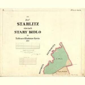 Starlitz - c7303-1-001 - Kaiserpflichtexemplar der Landkarten des stabilen Katasters