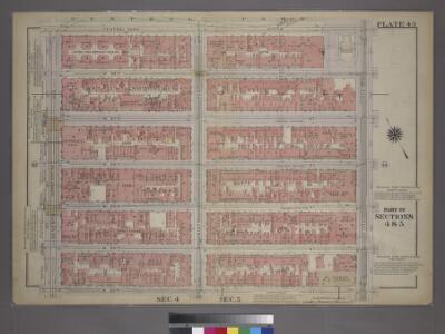 Plate 43, Part of Sections 4&5: [Bounded by Central Park South, Fifth Avenue, W. 53rd Street and Seventh Avenue.]