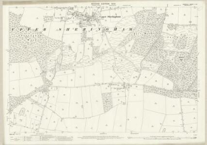 Norfolk X.12 (includes: Bodham; East Beckham; Sheringham; Upper Sheringham; West Beckham) - 25 Inch Map