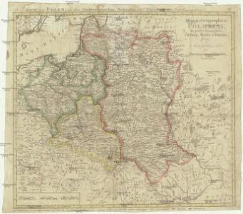 Mappa geographica Poloniae, in partes suas majores Austriac. Russic. et Borrusic