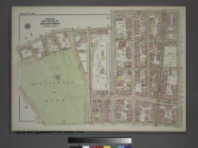 Plate 46, Part of Section 11, Borough of the Bronx. [Bounded by E. 173rd Street, Park Avenue, E. 174th Street, Fulton Avenue, E. 174th Street, Clay Avenue, Mt. Eden Avenue and Eastburn Avenue.]
