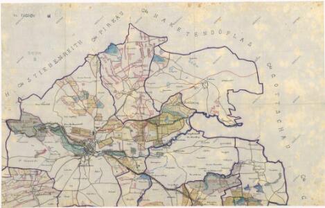 Přehledová mapa velkostatku Tachov