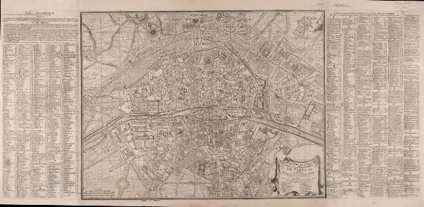 Plan de la ville, cité, université, et faubourgs de Paris avec ses environs