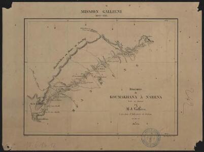 Mission Galliéni 1880-1881. Itinéraire de Koumakhana à Narena