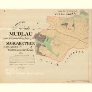 Mudlau - m1839-1-001 - Kaiserpflichtexemplar der Landkarten des stabilen Katasters