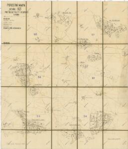 Porostní mapa revíru Bzí pro desetiletí 1931/1940 1