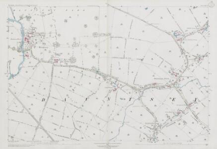 Wiltshire XIV.9 (includes: Christian Malford; Dauntsey; Great Somerford) - 25 Inch Map