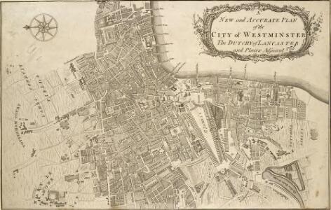 NEW and ACCURATE PLAN of the CITY of WESTMINSTER, The DUTCHY of LANCASTER and Places Adjacent