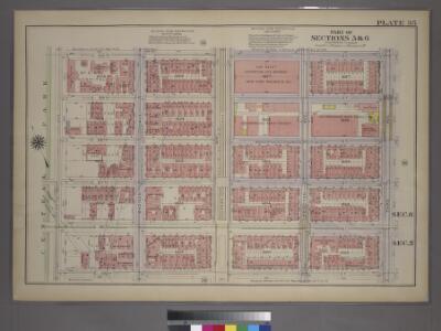 Plate 35, Part of Sections 5&6: [Bounded by E. 100th Street, Third Avenue, E. 95th Street and (Central Park) Fifth Avenue.]