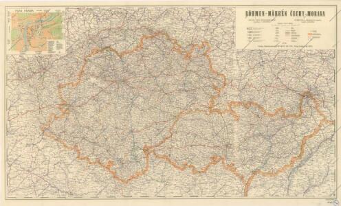 Čechy - Morava Příruční a cestovní mapa