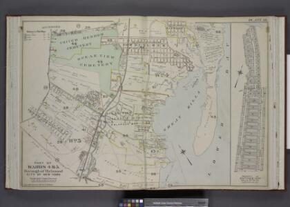 Part of Wards 4 & 5. [Map bound by Clarke Ave, Emmet  Ave, Maple Ave, Lower Bay, Seaside Ave, Bridge Ave, Fresh Hills Road; Property   of South New York Villa Site Co. - 1st St, Cortel You Ave, Fresh Kill Road,      Richmond Ave, 21st St, Thompson Ave