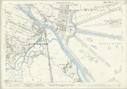 Surrey XII.3 (includes: East Molesey; Thames Ditton; Twickenham St Mary The Virgin) - 25 Inch Map