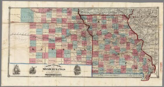 New Rail Road & township map of Missouri and Kansas