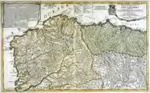 Le royaume de Galice divisé en plusieurs territoires, et les Asturies divisees en Asturie d'Oviedo et de Santillana