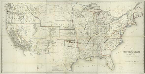 Map of the United States and territories : shewing the extent of public surveys and other details / constructed from the plats and official sources of the General Land Office, under the direction of Hon. Jos. S. Wilson, Commissioner, by Theodore Franks,