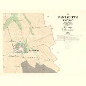 Pawlowitz (Pawlow) - m2242-1-003 - Kaiserpflichtexemplar der Landkarten des stabilen Katasters