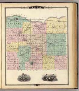 Map of Iowa County, State of Wisconsin.