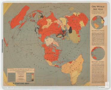 One world, one war; a map showing the line-up and the strategic stakes in this the first global war
