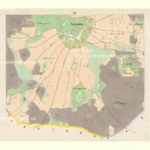 Sazawa - c6752-1-004 - Kaiserpflichtexemplar der Landkarten des stabilen Katasters