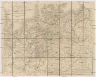 Post- Reise-Karte durch Deutschland und die angraenzenden Staaten zwischen London und Lublin, Koppenhagen und Mantua