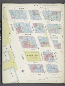 Manhattan, V. 1, Plate No. 7 west half [Map bounded by Murray St., College Pl., Dey St., West St.]