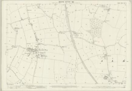 Essex (1st Ed/Rev 1862-96) XXVI.8 (includes: Aldham; Chappel; Great Tey) - 25 Inch Map