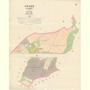 Starz (Starec) - c7256-1-001 - Kaiserpflichtexemplar der Landkarten des stabilen Katasters