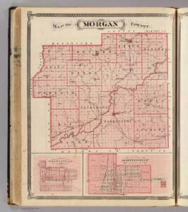Map of Morgan County (with) Mooresville, Martinsville.